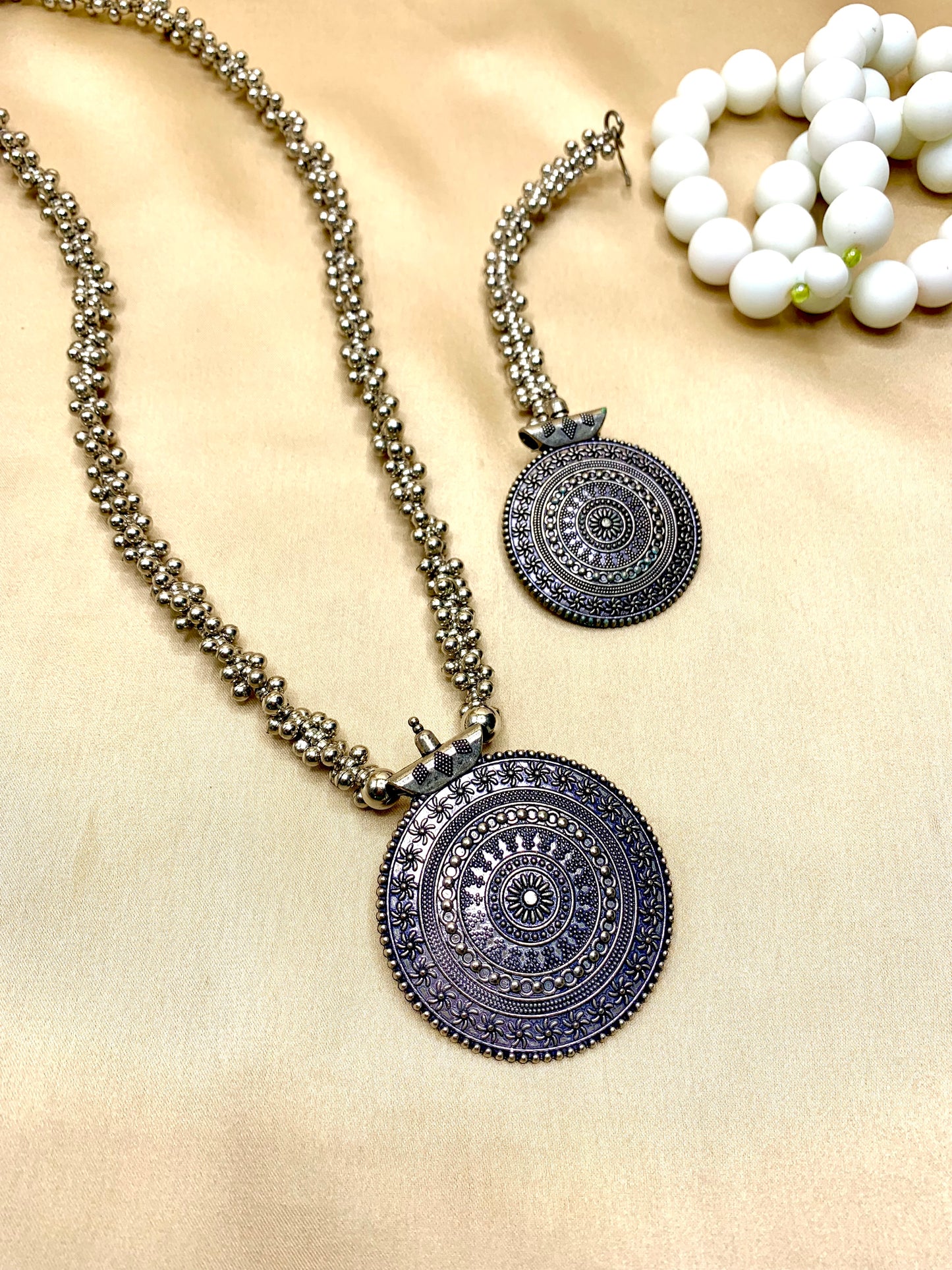 German Silver Mala with Tika Set