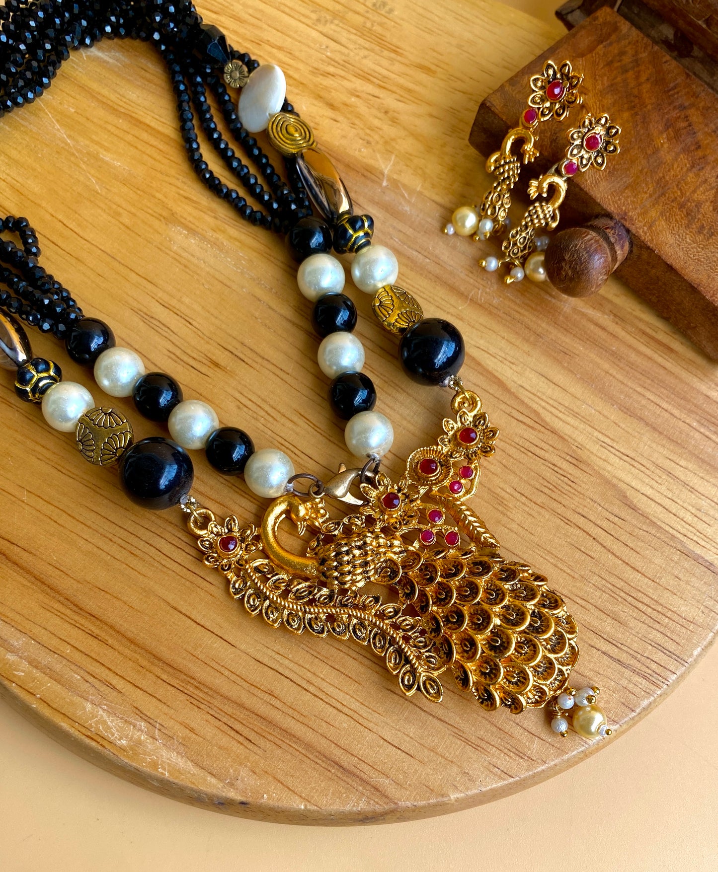 Peacock Mala Set