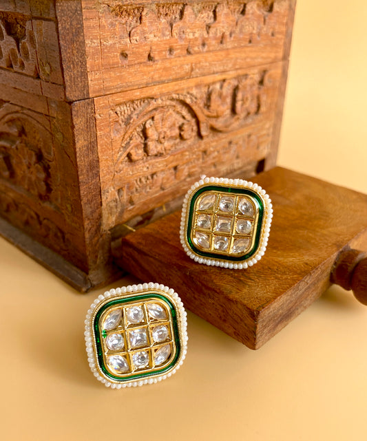 Jaypuri studs with back meena