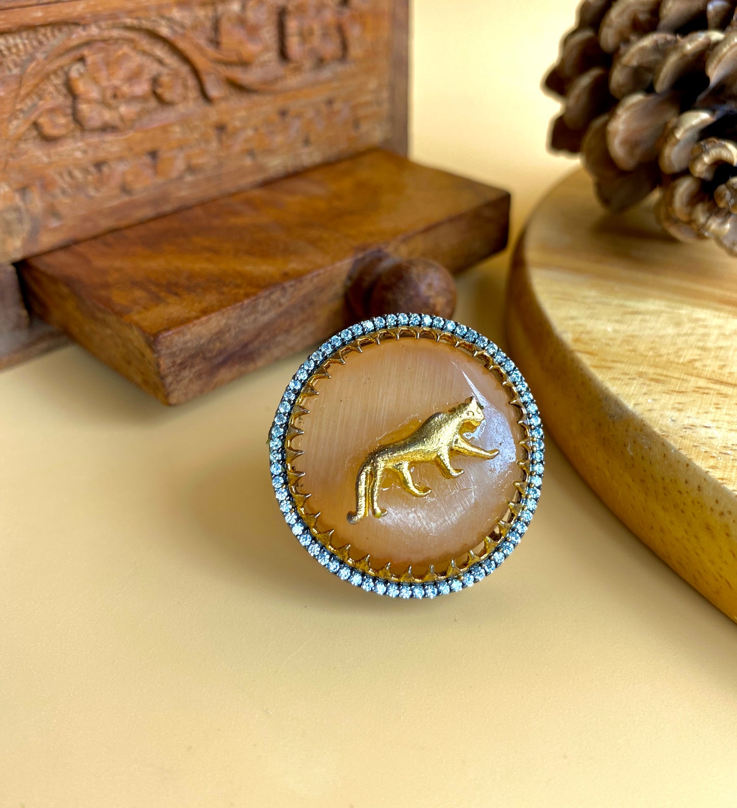 Indian Designer Sabiya-Sachy Adjustable Ring