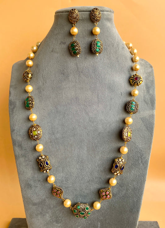 Oxidized Indian Mala