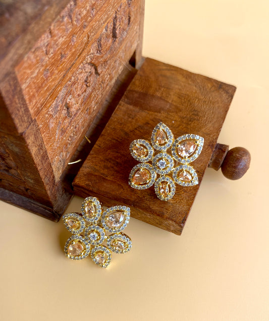 Indian zarconic flower studs