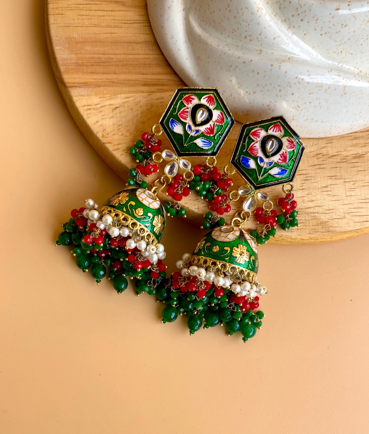 Indian Floral Heavy Jhumki