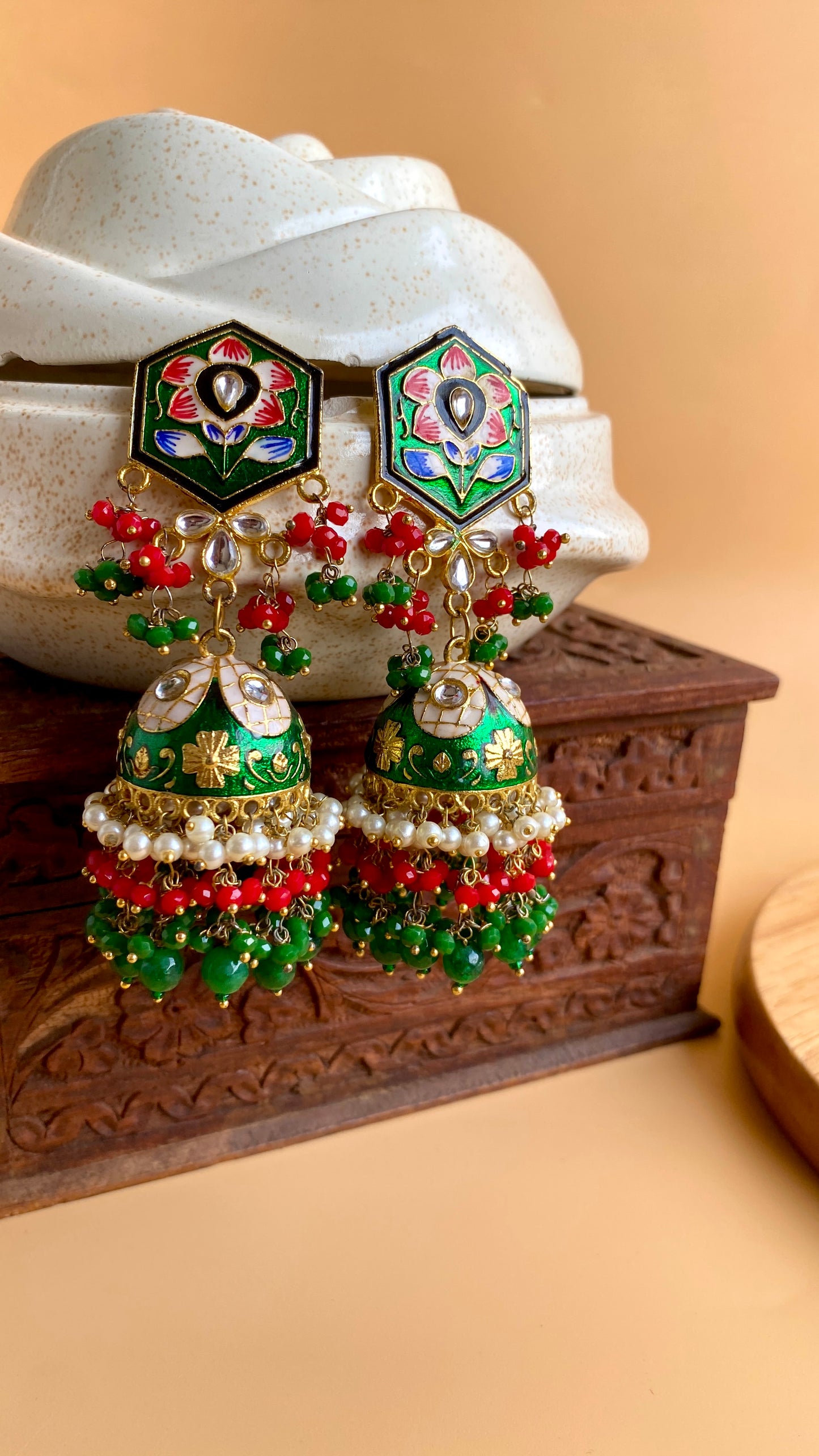 Indian Floral Heavy Jhumki