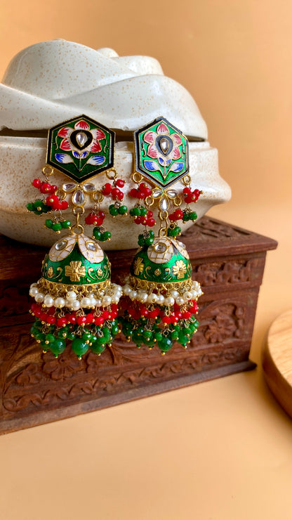 Indian Floral Heavy Jhumki