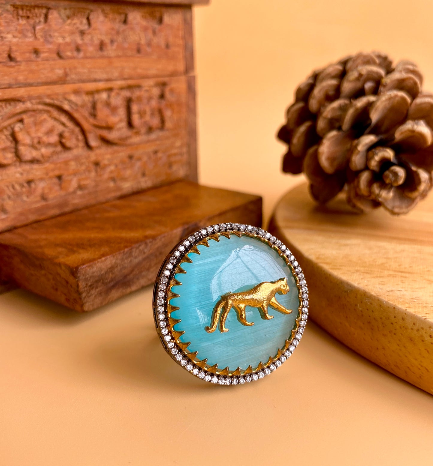 Indian Designer Sabiya-Sachy Adjustable Ring