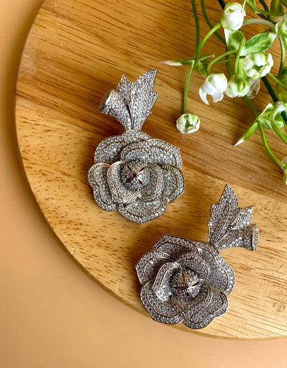 Microfited 3D Flower Earrings